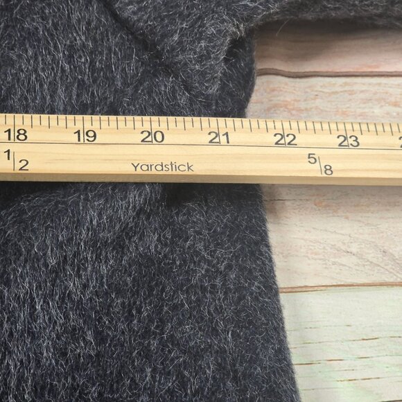 Stephanie Mathews Vintage Womens Size 12 Gray Wool & Mohair Blend Long Coat - Picture 8 of 10